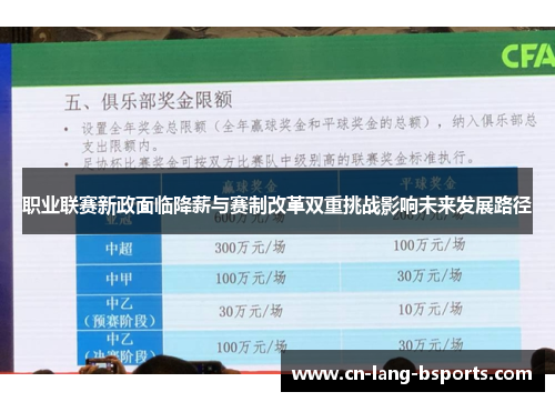 职业联赛新政面临降薪与赛制改革双重挑战影响未来发展路径