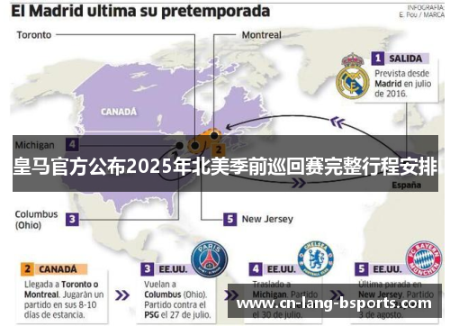 皇马官方公布2025年北美季前巡回赛完整行程安排 皇马官方公布2025年北美季前巡回赛完整行程安排